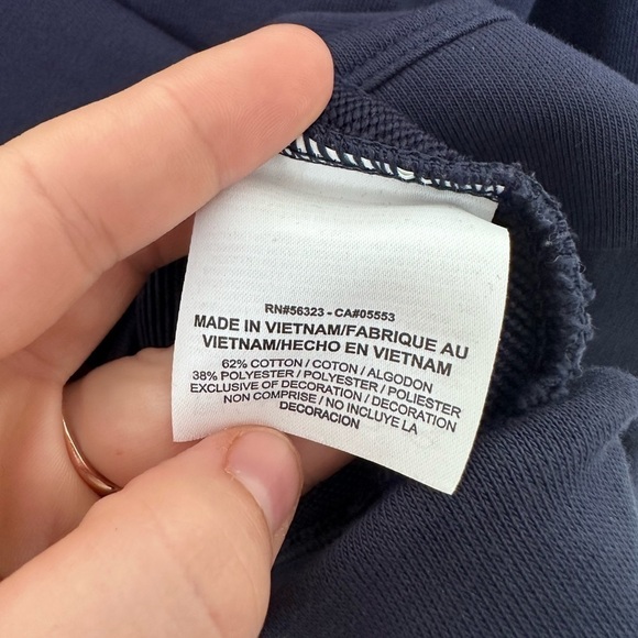 Nike dri fit pullover navy blue sweater open back - Picture 5 of 7